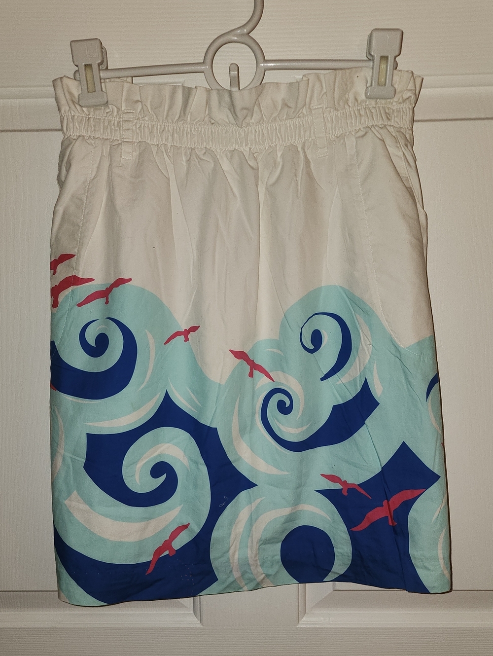 Lilly Pulitzer White Mini Skirt In Ride The Wave